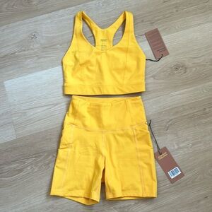 NWT Girlfriend Collective Workout Set Top S Shorts XS